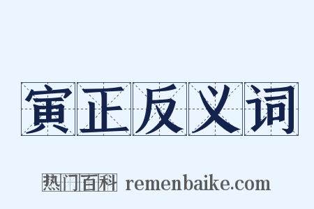 寅正反义词是什么意思的图片